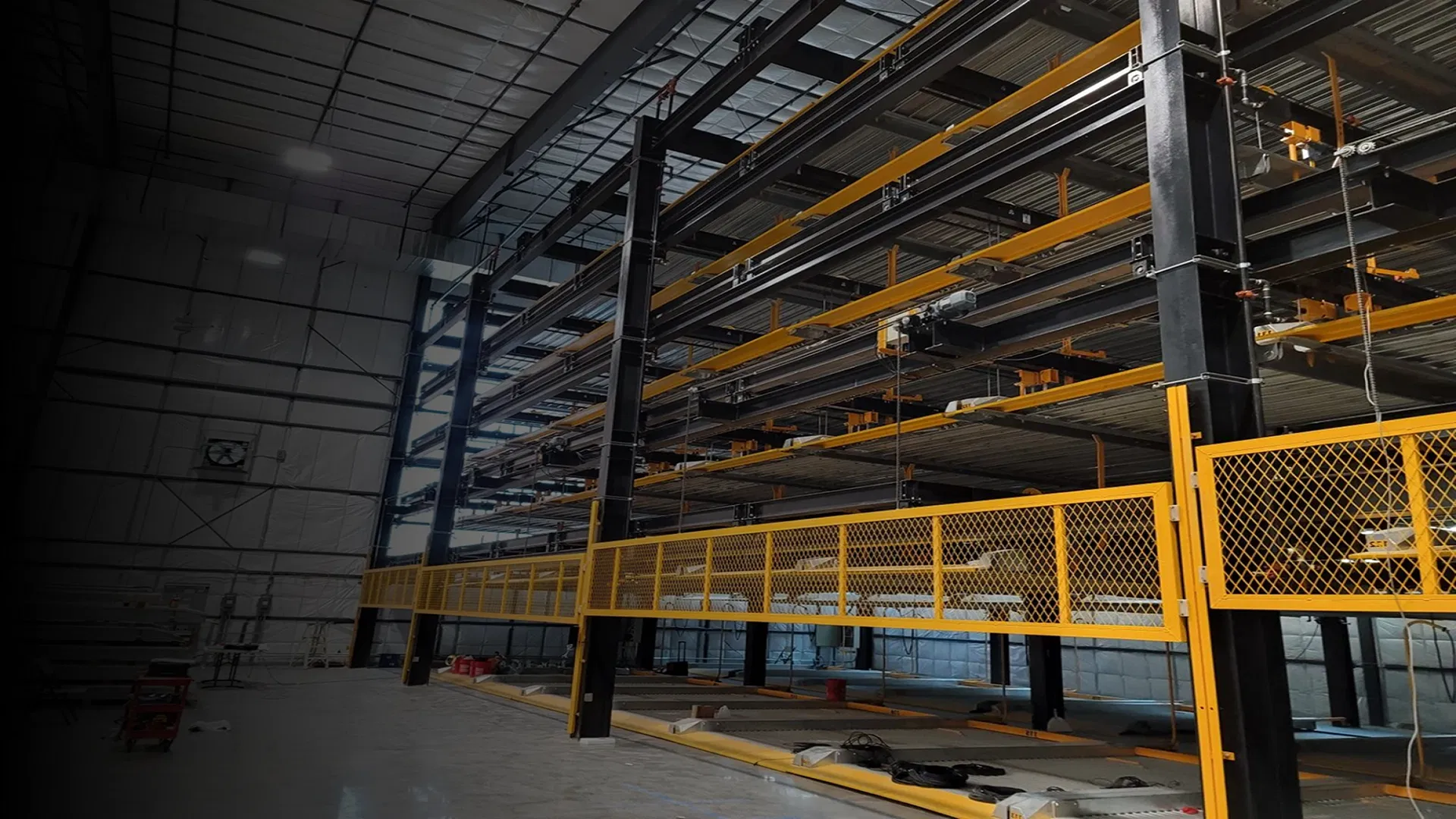 Six level puzzle parking stacker system (6LP)