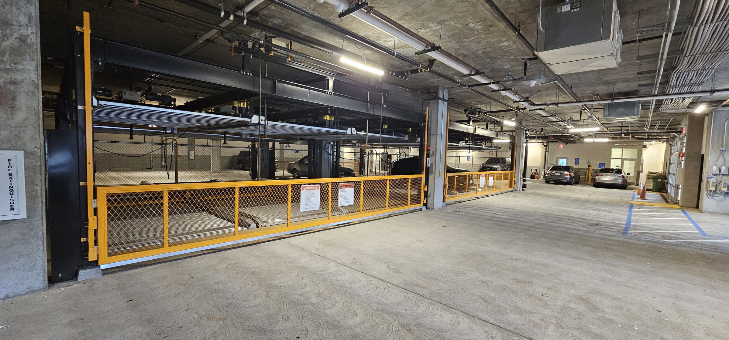 Automated parking project area prepared for coordinated multifamily installation planning